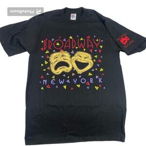 Broadway Vintage T Shirt Single Stitch 1991 New York Theater Drama Vacation Top